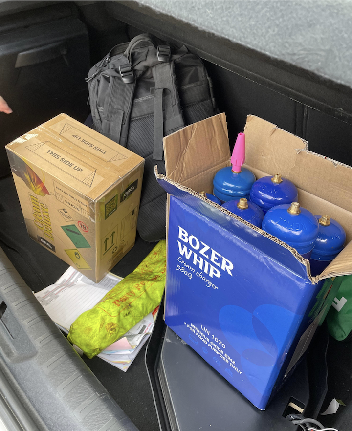GMP seized goods Nitrous Oxide canisters seized by Greater Manchester Police
