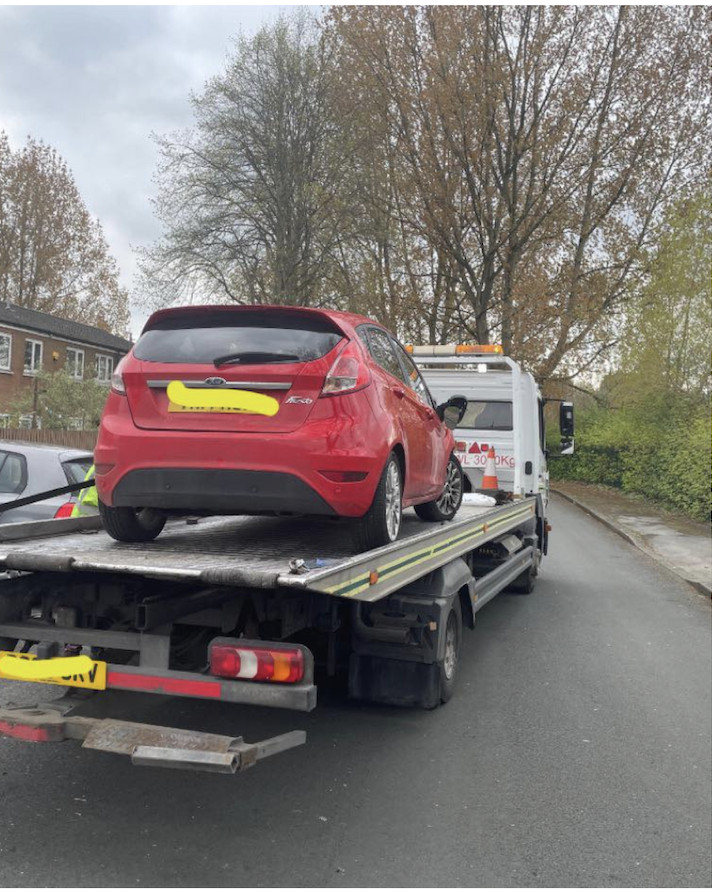 Stolen vehicle seized by Greater Manchester Police